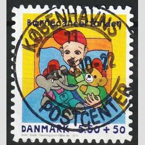 FRIMRKER DANMARK | 2010 - AFA 1605Ea - Brnecanserfonden - 5,50 + 0,50 Kr. - Pragt Stemplet 
