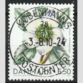 FRIM�RKER DANMARK | 2008 - AFA 1557 - Vinterb�r - 6,50 Kr. hvid julerose - Lux Stemplet