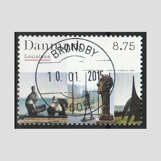 FRIMRKER DANMARK | 2008 - AFA 1541 - Kunstmuseet Louisiana - 8,75 Kr. flerfarvet - Pragt Stemplet 