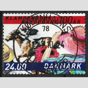 FRIMRKER DANMARK | 2010 - AFA 1627E - Klampenborg Galopbane 100 r. - 24,00 Kr. - Pragt Stemplet 
