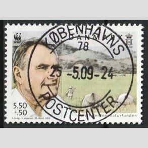 FRIMRKER DANMARK | 2009 - AFA 1570 - WWF - 5,50 + 0,50 Kr. flerfarvet - Pragt Stemplet 