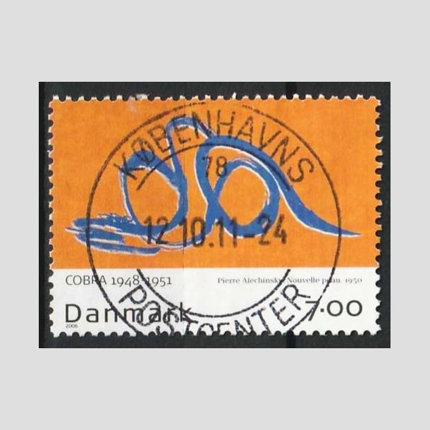 FRIMRKER DANMARK | 2006 - AFA 1486 - Cobra-malere 9. - 7,00 Kr. Pierre Alechinsky - Pragt Stemplet 