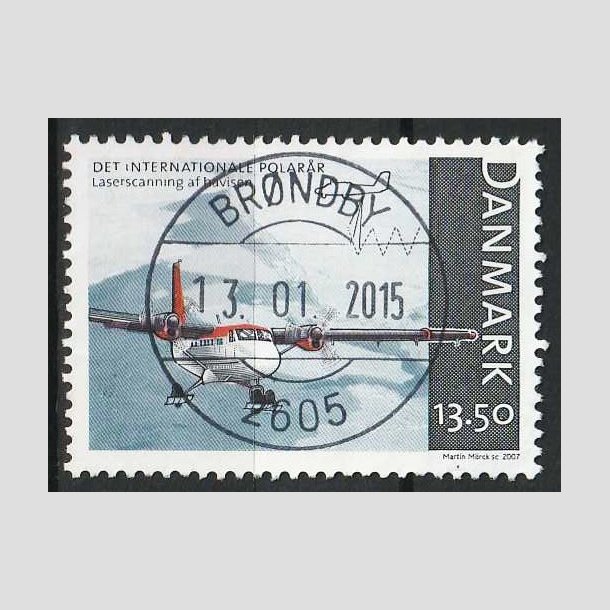 FRIMRKER DANMARK | 2007 - AFA 1498 - Internationalt polarr - 13,50 Kr. - Pragt Stemplet 