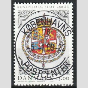 FRIM�RKER DANMARK | 2006 - AFA 1465 - Rosenborg Slot 400 �r. - 13,00 Kr. - Pragt Stemplet 