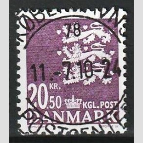 FRIMRKER DANMARK | 2008 - AFA 1532 - Lille Rigsvben - 20,50 Kr. violet - Pragt Stemplet