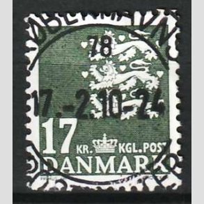 FRIMRKER DANMARK | 2006 - AFA 1454 - Lille Rigsvben - 17,00 Kr. mrkgrn - Lux Stemplet 