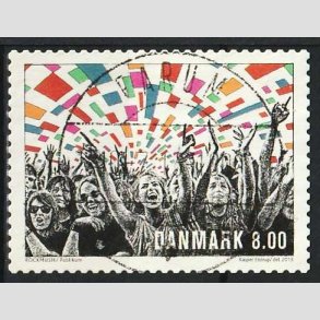 FRIM�RKER DANMARK | 2013 - AFA 1745 - Rockmusik - 8,00 Kr. flerfarvet - Pragt Stemplet