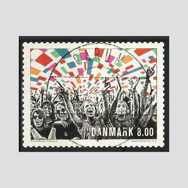 FRIMRKER DANMARK | 2013 - AFA 1745 - Rockmusik - 8,00 Kr. flerfarvet - Pragt Stemplet