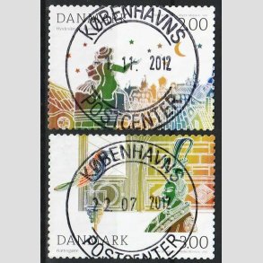FRIM�RKER DANMARK | 2012 - AFA 1710-1711 - H.C. Andersens eventyr - 2,00 + 3,00 Kr. - Pragt Stemplet