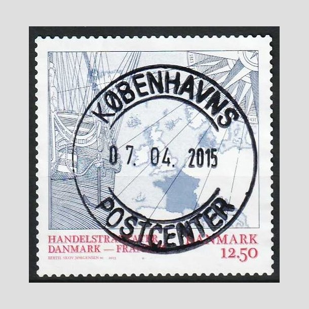 FRIMRKER DANMARK | 2013 - AFA 1761 - Handelstraktater - 12,50 Kr. flerfarvet - Pragt Stemplet