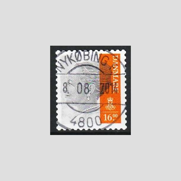 FRIMRKER DANMARK | 2013 - AFA 1737 - Dronning Margrethe - 16 Kr. gr/orange - Pragt Stemplet 