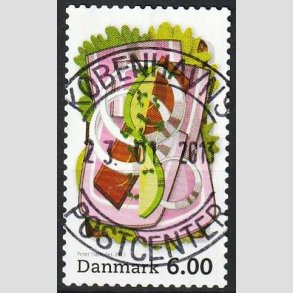 FRIM�RKER DANMARK | 2012 - AFA 1702a - Sm�rrebr�d - 6,00 Kr. flerfarvet - Pragt Stemplet