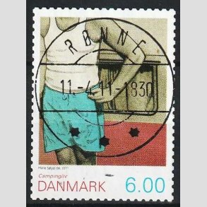 FRIMRKER DANMARK | 2011 - AFA 1652Ea - Campingliv - 8,00 Kr. flerfarvet - Lux Stemplet Rnne