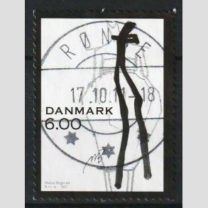 FRIM�RKER DANMARK | 2011 - AFA 1671 - Mode - 6,00 Kr. flerfarvet - Lux Stemplet R�nne