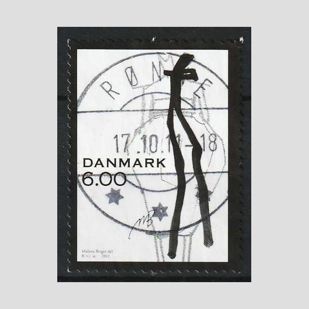 FRIMRKER DANMARK | 2011 - AFA 1671 - Mode - 6,00 Kr. flerfarvet - Lux Stemplet Rnne