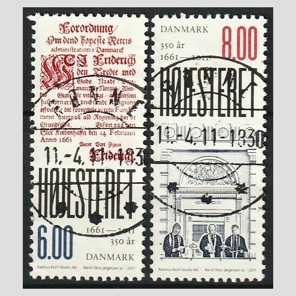 FRIMRKER DANMARK | 2011 - AFA 1647+48 - Hjesteret 350 r. - 6,00+8,00 Kr. - Lux Stemplet Rnne