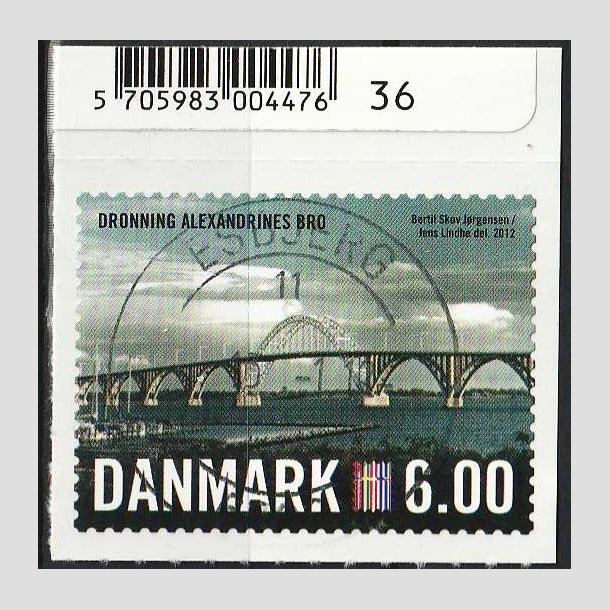 FRIMRKER DANMARK | 2012 - AFA 1689 - Nordia 2012 - 6,00 Kr. flerfarvet - Pragt Stemplet Esbjerg