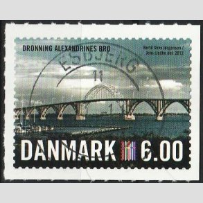 FRIM�RKER DANMARK | 2012 - AFA 1689 - Nordia 2012 - 6,00 Kr. flerfarvet - Pragt Stemplet Esbjerg