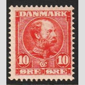 FRIMRKER DANMARK | 1904-05 - AFA 47 - Chr. IX 10 re rd - Postfrisk
