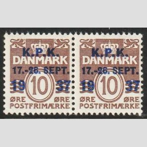 FRIMRKER DANMARK | 1937 - AFA 243 - K.P.K i par - Postfrisk