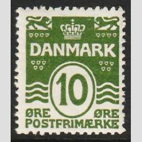 FRIM�RKER DANMARK | 1921-22 - AFA 124 - B�lgelinie 10 �re gr�n - Postfrisk