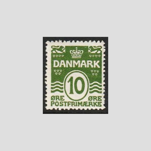 FRIMRKER DANMARK | 1921-22 - AFA 124 - Blgelinie 10 re grn - Postfrisk