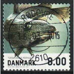 FRIM�RKER DANMARK | 2013 - AFA 1727 - Fisk - 8,00 Kr. torsk - Lux Stemplet