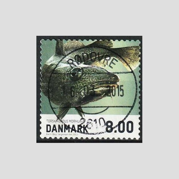 FRIM�RKER DANMARK | 2013 - AFA 1727 - Fisk - 8,00 Kr. torsk - Lux Stemplet