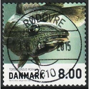 FRIM�RKER DANMARK | 2013 - AFA 1727 - Fisk - 8,00 Kr. torsk - Lux Stemplet