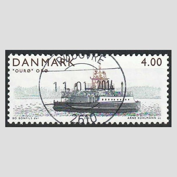 FRIM�RKER DANMARK | 2001 - AFA 1300 - �f�rger - 4,00 Kr. Our� - Lux Stemplet 