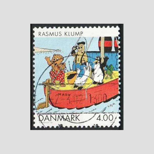 FRIM�RKER DANMARK | 2002 - AFA 1307 - Danske tegneserier - 4,00 Kr. Rasmus Klump - Pragt Stemplet 