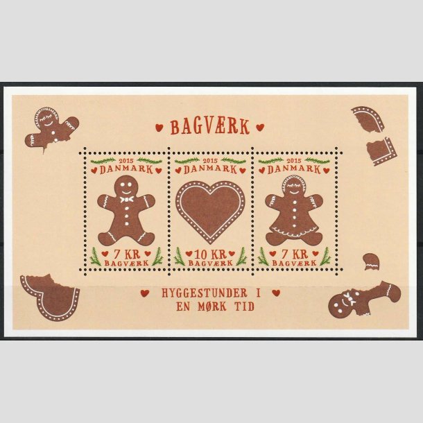 FRIMRKER DANMARK | 2015 - AFA 1838A - Bagvrk - Miniark - Postfrisk
