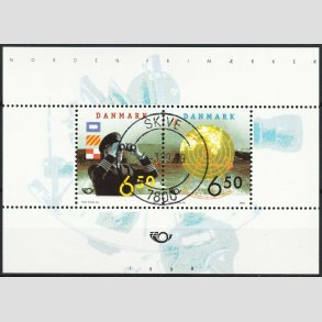 FRIM�RKER DANMARK | 1998 - AFA 1183 - 28 maj S�fart - 13,00 Kr. flerfarvet Miniark - Lux Stemplet