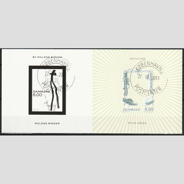 FRIM�RKER DANMARK | 2011 - AFA 1673 - Mode - 14,00 Kr. flerfarvet Miniark - Pragt Stemplet 