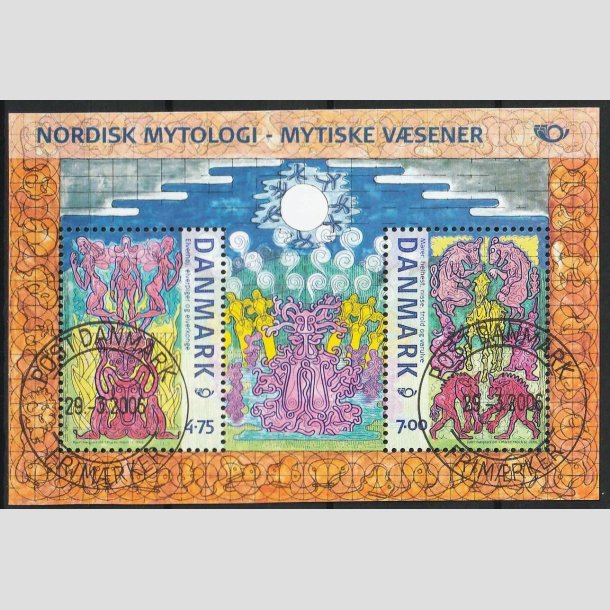 FRIM�RKER DANMARK | 2006 - AFA 1462 - Mystiske v�sener - 11,75 Kr. Miniark - Pragt Stemplet