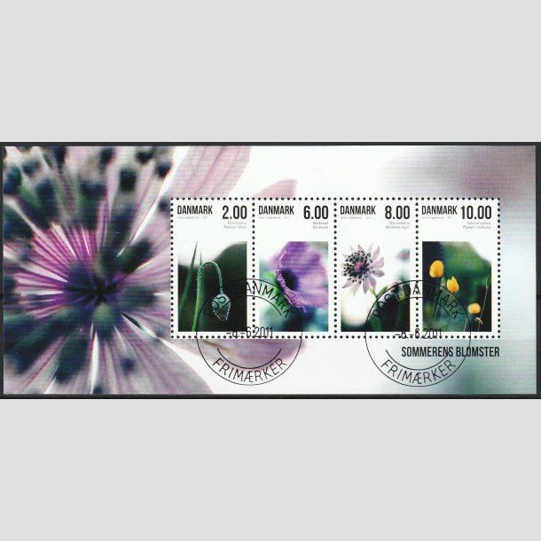 FRIM�RKER DANMARK | 2011 - AFA 1667A - Sommerens blomster - Miniark 26,00 Kr. - Pragt Stemplet