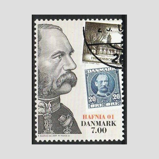 FRIM�RKER DANMARK | 2001 - AFA 1297 - HAFNIA 01 UDSTILLING - 7,00 Kr. flerfarvet - P�nt Stemplet