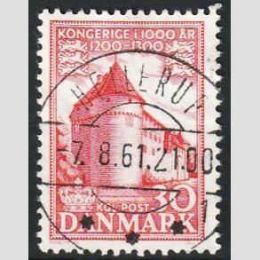 FRIM�RKER DANMARK | 1953-56 - AFA 349 - Kongeriget 1000 �r - 30 �re r�d - Pragt Stemplet 