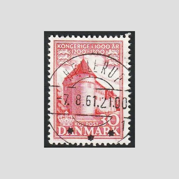 FRIM�RKER DANMARK | 1953-56 - AFA 349 - Kongeriget 1000 �r - 30 �re r�d - Pragt Stemplet 