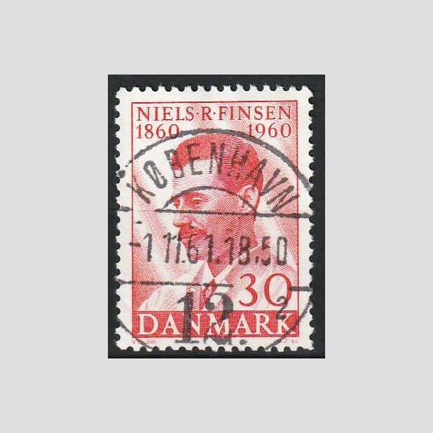 FRIM�RKER DANMARK | 1960 - AFA 387 - Niels R. Finsen - 30 �re r�d - Pragt Stemplet