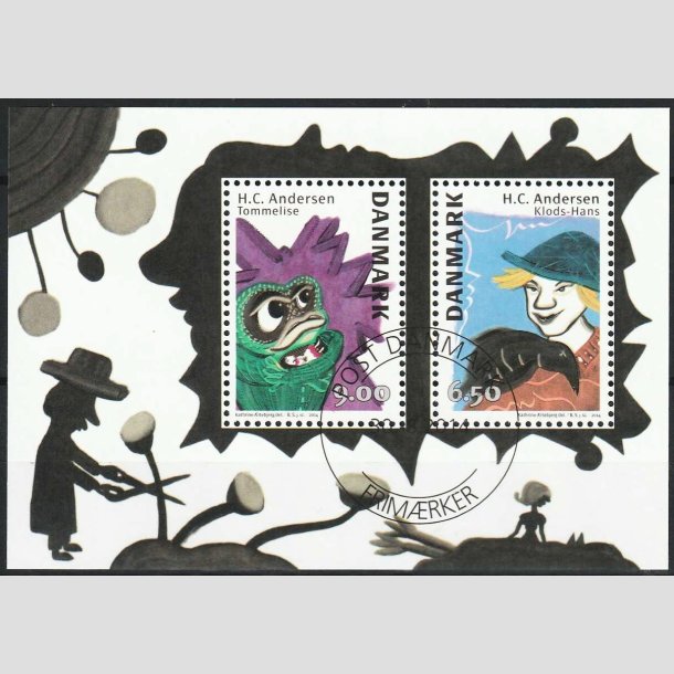 FRIM�RKER DANMARK | 2014 - AFA 1790 - H. C. Andersen - Miniark 15,50 Kr. flerfarvet - Pragt Stemplet