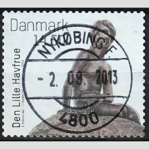 FRIM�RKER DANMARK | 2013 - AFA 1743 - Den lille Havfrue 100 �r. - 14,50 Kr. - Pragt Stemplet 