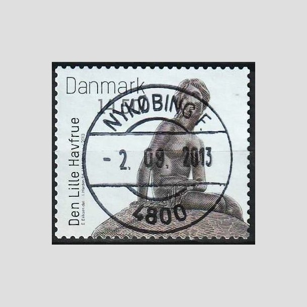 FRIM�RKER DANMARK | 2013 - AFA 1743 - Den lille Havfrue 100 �r. - 14,50 Kr. - Pragt Stemplet 
