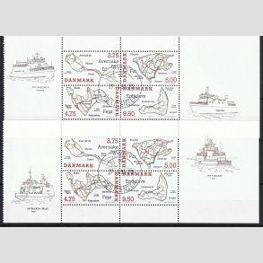 FRIM�RKER DANMARK | 1995 - AFA 1090A,1090B - Danske sm��er med vignet - P�nt Stemplet