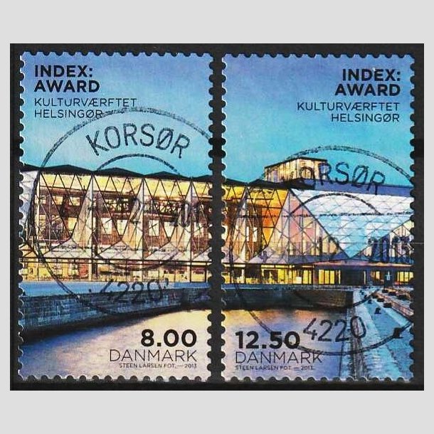 FRIM�RKER DANMARK | 2013 - AFA 1748,1749 - INDEX:AWARD - 8,00 Kr. - 12,50 Kr. i s�t - Pragt Stemplet