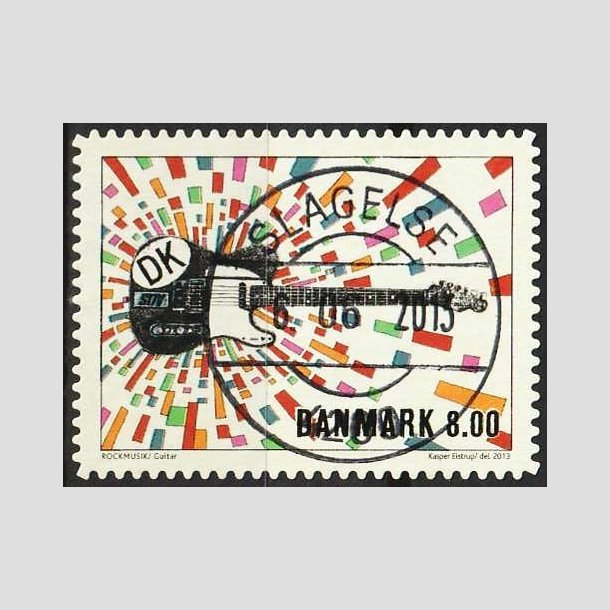 FRIM�RKER DANMARK | 2013 - AFA 1746a - Rockmusik - 8,00 Kr. guitar - Lux Stemplet Slagelse