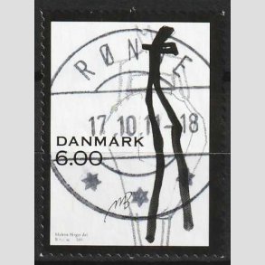 FRIM�RKER DANMARK | 2011 - AFA 1671 - Mode - 6,00 Kr. flerfarvet - Lux Stemplet R�nne