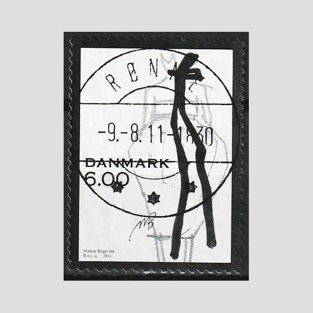 FRIM�RKER DANMARK | 2011 - AFA 1671 - Mode - 6,00 Kr. flerfarvet - Lux Stemplet R�nne