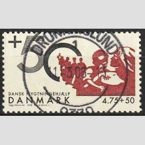 FRIMRKER DANMARK | 2006 - AFA 1459 - Dansk flygtningehjlp - 4,75+0,50 Kr. Afrika - Pragt Stemplet
