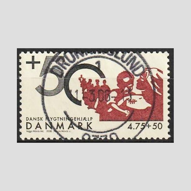 FRIM�RKER DANMARK | 2006 - AFA 1459 - Dansk flygtningehj�lp - 4,75+0,50 Kr. Afrika - Pragt Stemplet